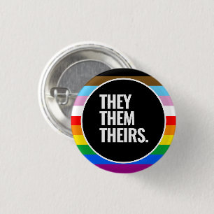 LGBTQ+ Inclusive Pride Flag 1 Inch Round Button