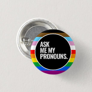 LGBTQ+ Inclusive Pride Flag 1 Inch Round Button