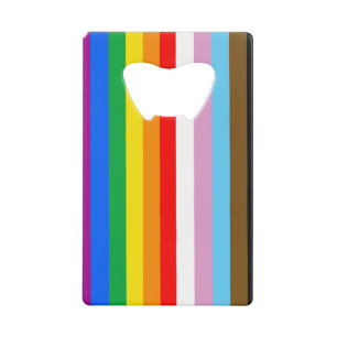 LGBTQ+ INCLUSIVE PRIDE FLAG CREDIT CARD BOTTLE OPENER