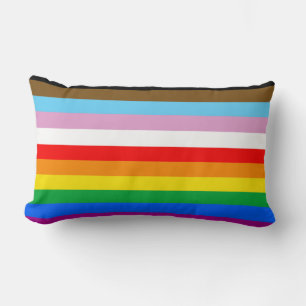LGBTQ+ INCLUSIVE PRIDE FLAG LUMBAR PILLOW