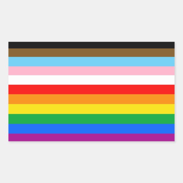 LGBTQ+ Inclusive Pride Flag Sticker (Front)