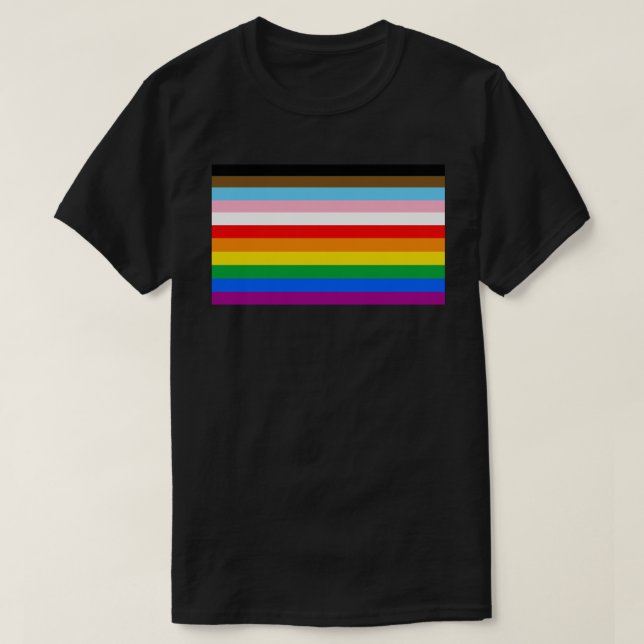 LGBTQ+ Inclusive Pride Flag T-Shirt (Design Front)