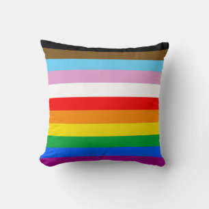 LGBTQ+ INCLUSIVE PRIDE FLAG THROW PILLOW