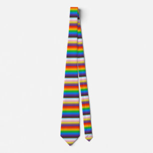 LGBTQ Inclusive Progress Pride Flag Gradient Tie