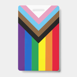 Lgbtq inclusive rainbow diversity gay pride flag badge