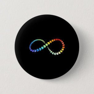 Lgbtq Infinity Heart Rainbow Neurodiversity Autist 2 Inch Round Button