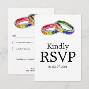 🌈 🐦 LGBTQ Intertwined in Pride – Classic RSVP Card
