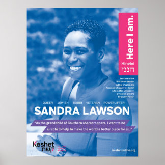 LGBTQ Jewish Heroes Poster - Sandra Lawson