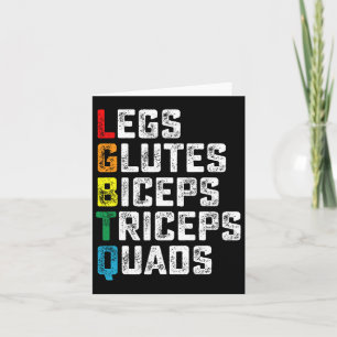 Lgbtq Legs Glutes Biceps Triceps Quads Funny Gym G Card