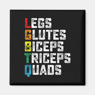 Lgbtq Legs Glutes Biceps Triceps Quads Funny Gym G Magnet