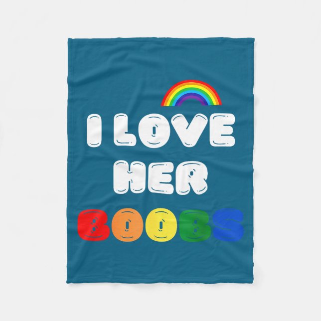 Lgbtq+ Lesbian Matching Couples Compliment I Love  Fleece Blanket (Front)