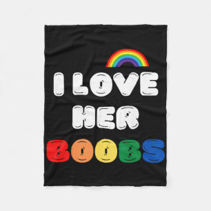 Lgbtq+ Lesbian Matching Couples Compliment I Love  Fleece Blanket