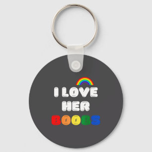 Lgbtq+ Lesbian Matching Couples Compliment I Love Keychain
