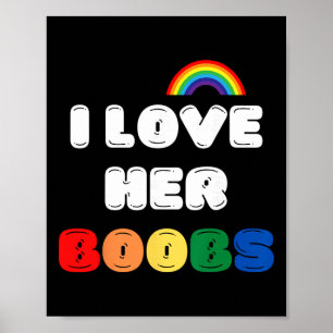 Lgbtq+ Lesbian Matching Couples Compliment I Love Poster