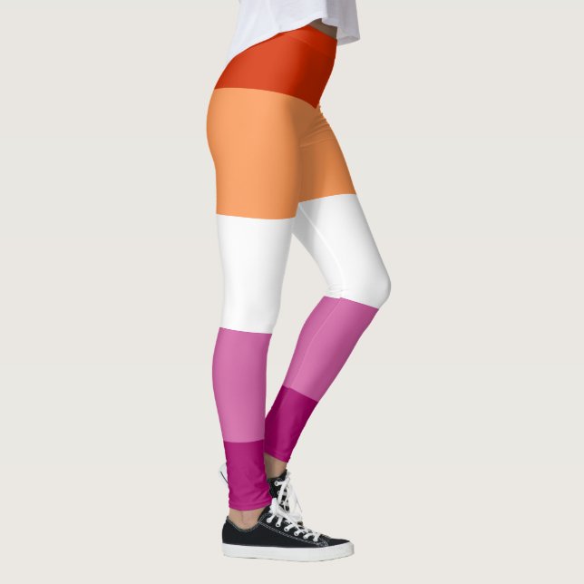LGBTQ Lesbian Pride Flag Leggings (Right)