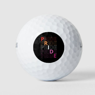 LGBTQ Lesbian Pride Typography Text Golf Balls