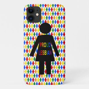 LGBTQ Lesbian Silhouette and Rainbow Ladies iPhone 11 Case
