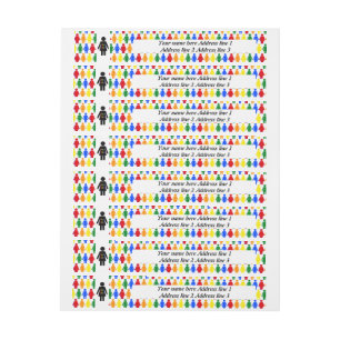 LGBTQ Lesbian Silhouette and Rainbow Ladies Custom Wrap Around Label