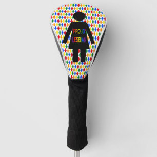 LGBTQ Lesbian Silhouette and Rainbow Ladies Golf Head Cover