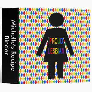 LGBTQ Lesbian Silhouette and Rainbow Ladies Recipe Binder