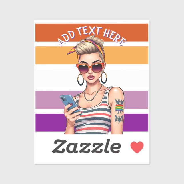 LGBTQ Lesbian with Sarcastic Look (Sheet)