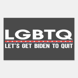 LGBTQ Let's Get Biden To Quit Anti Joe Biden Funny Sticker