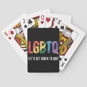 LGBTQ Lets Get Biden To Quite Gay Pride Playing Cards