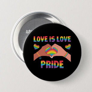 LGBTQ - Love Is Love - Pride 3 Inch Round Button