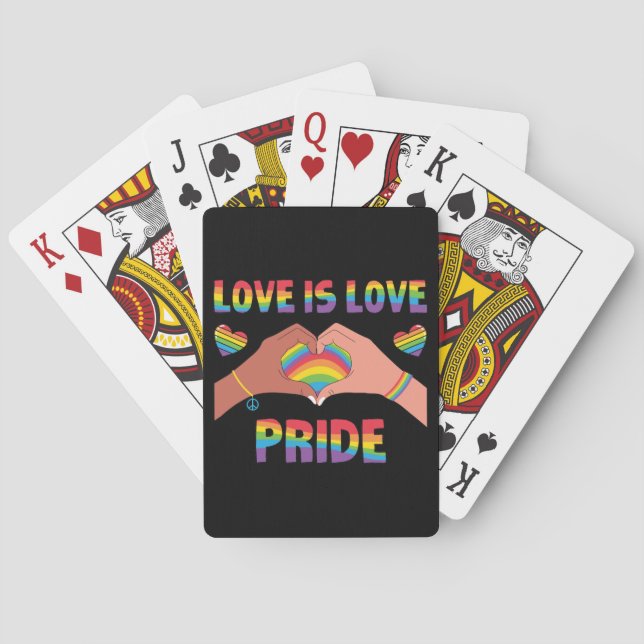 LGBTQ - Love Is Love - Pride Playing Cards (Back)