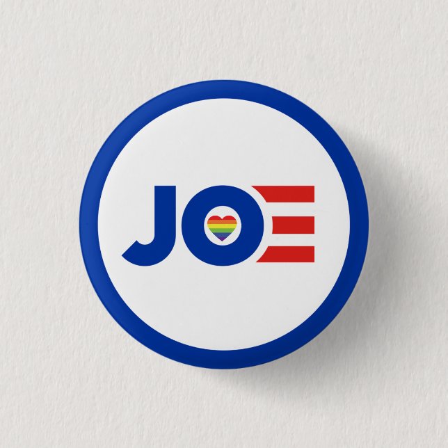 LGBTQ Love Joe Biden! 1 Inch Round Button (Front)