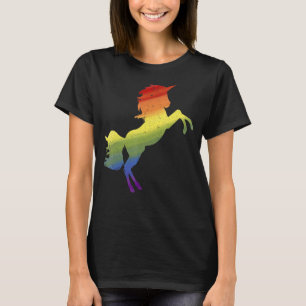 Lgbtq Magical Unicorn Rainbow Flag Queer Gay Pride T-Shirt