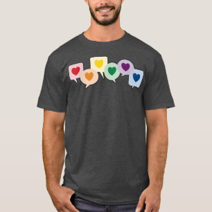 Lgbtq Month Love Pride Heart Bubbles  T-Shirt