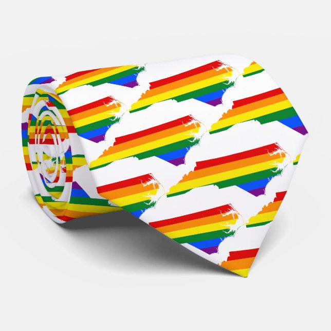 LGBTQ NORTH CAROLINA PRIDE TIE (Rolled)