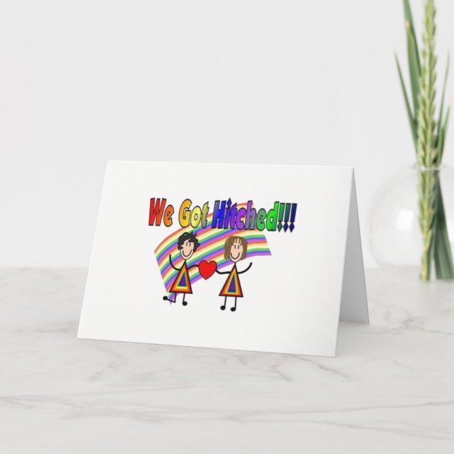 LGBTQ - Nous avons eu un Faire-part Mariage hittu (Devant)