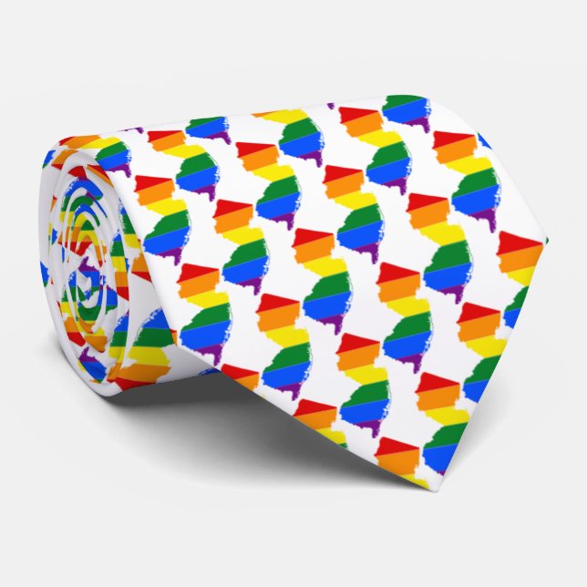LGBTQ NOUVELLE Cravate PRIDE JERSEY (Roulé)