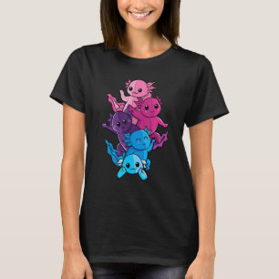 LGBTQ Omnisexual Pride Flag Omni Cute Axolotl Pil T-Shirt