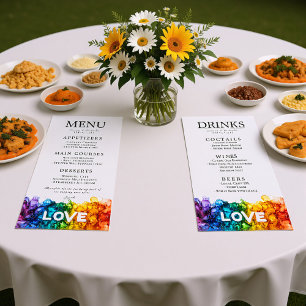 🌈 🐦 LGBTQ Painted With Love wedding  Menu