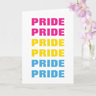 LGBTQ Pansexual Pride Customizable Repeated Text Card