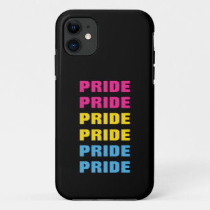 LGBTQ Pansexual Pride Customizable Repeated Text iPhone 11 Case