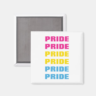 LGBTQ Pansexual Pride Customizable Repeated Text Magnet