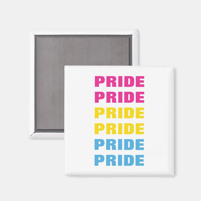 LGBTQ Pansexual Pride Customizable Repeated Text Magnet (Front/Back)