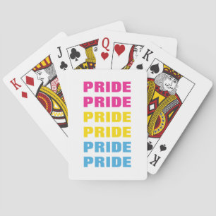 LGBTQ Pansexual Pride Customizable Repeated Text Playing Cards