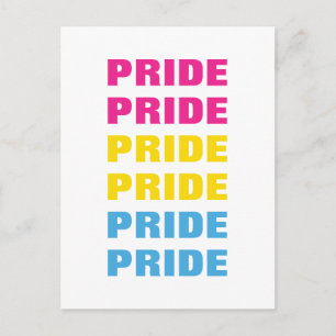 LGBTQ Pansexual Pride Customizable Repeated Text Postcard