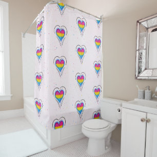 LGBTQ Pansexual Pride Heart Flag
