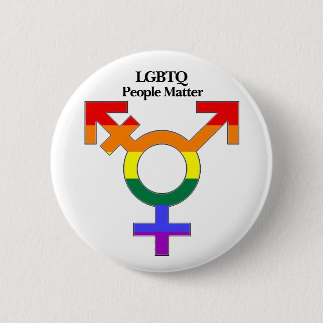 LGBTQ People Matter 2 Inch Round Button (Front)