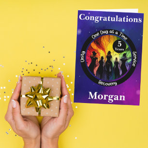 LGBTQ++ Personalized Sobriety Milestone Card