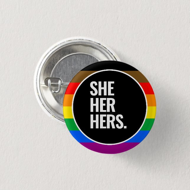 LGBTQ+ Philadelphia Pride Flag (QPOC) 1 Inch Round Button (Front & Back)