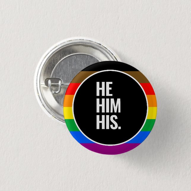 LGBTQ+ Philadelphia Pride Flag (QPOC) 1 Inch Round Button (Front & Back)