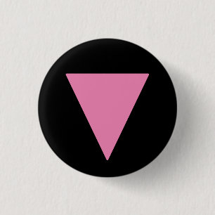 LGBTQ+ Pink Triangle 1 Inch Round Button