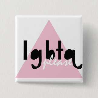 LGBTQ Please 2 Inch Square Button